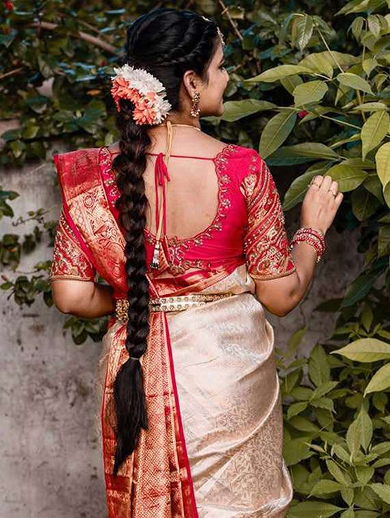 women self design banarasi saree with blouse - 22145265 -  Standard Image - 3