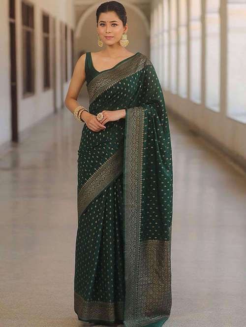 women self design banarasi saree with blouse - 22145286 -  Standard Image - 0