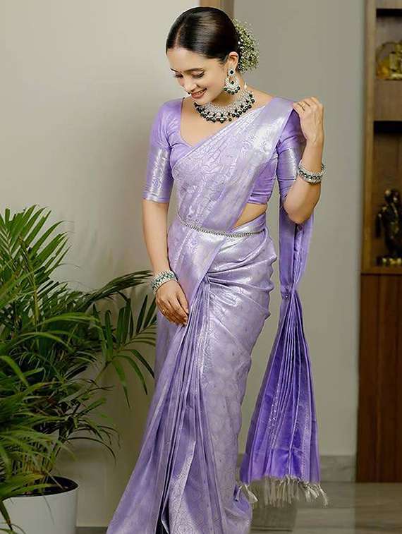 women self design banarasi saree with blouse - 22145308 -  Standard Image - 3