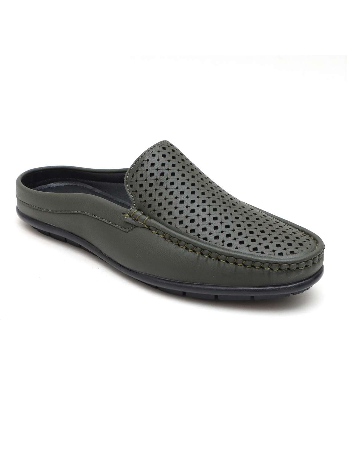 men olive slip on loafer - 22145693 - Standard Image - 3