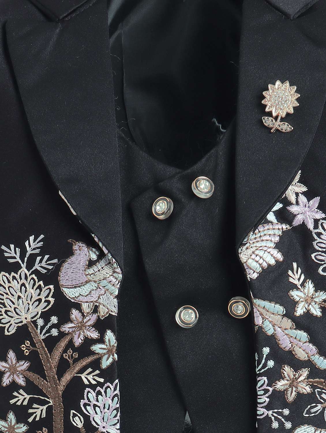 boys embroidered long sleeve 3 piece suit set - 22145694 -  Standard Image - 5