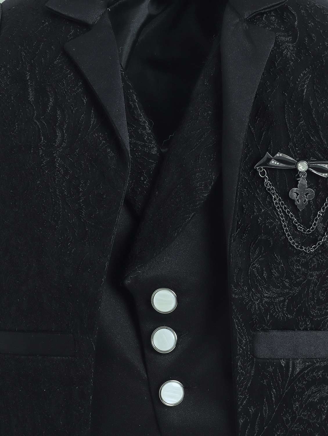 boys embroidered long sleeve 3 piece suit set - 22145697 -  Standard Image - 5