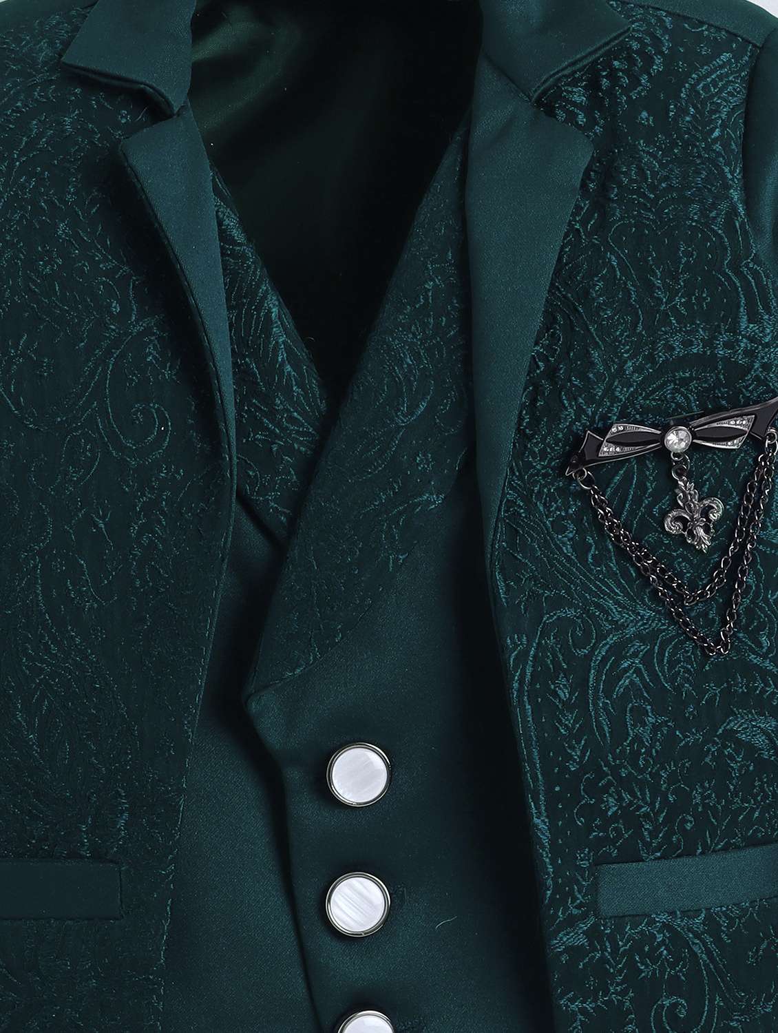 boys embroidered long sleeve 3 piece suit set - 22145698 -  Standard Image - 5