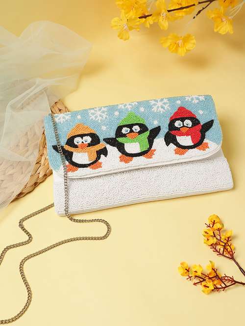 beaded sling bag with embellished penguins - 22145740 -  Standard Image - 0