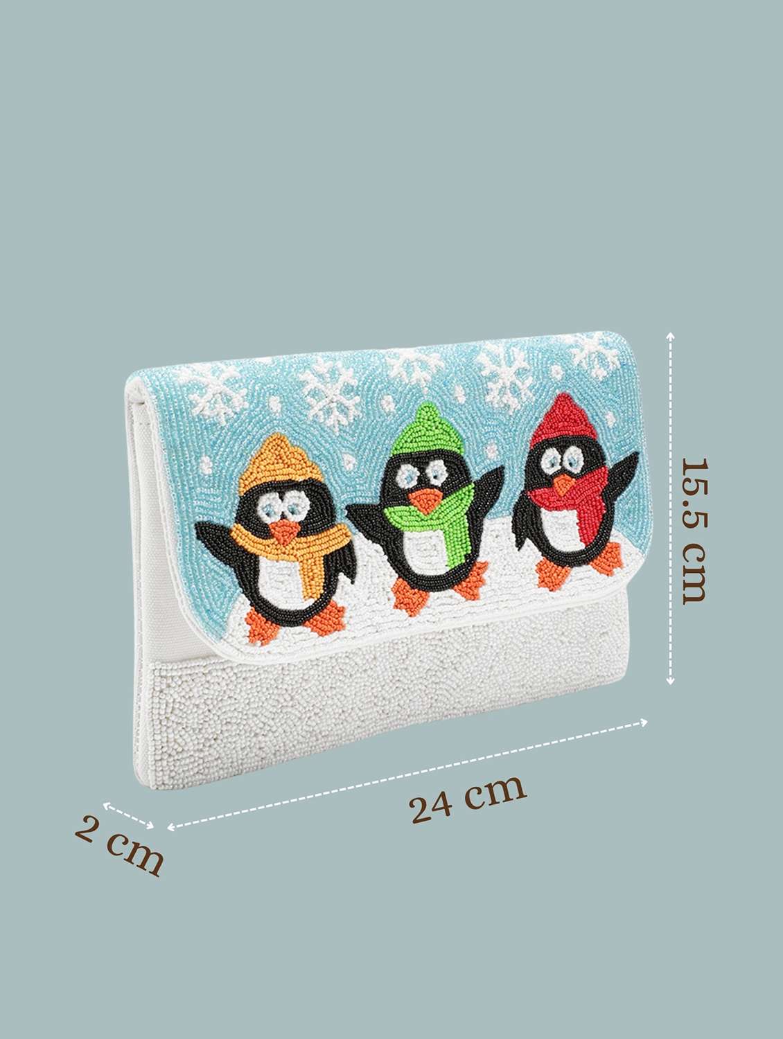 beaded sling bag with embellished penguins - 22145740 -  Standard Image - 3