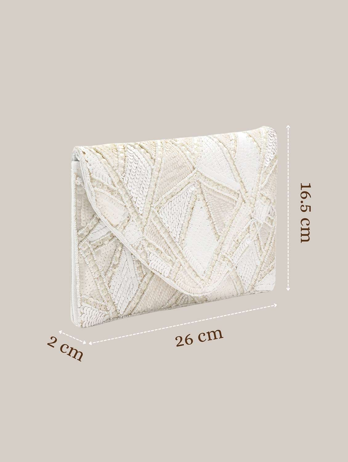 embellished geometric sequinned party clutch - 22145741 -  Standard Image - 3