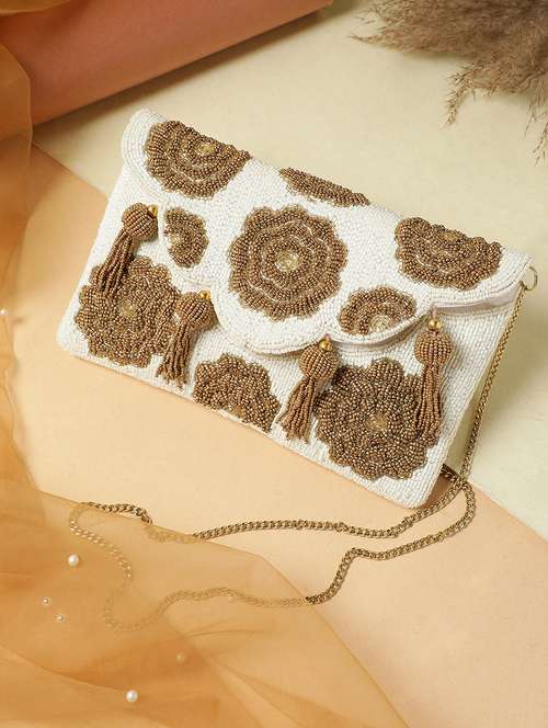 floral embellished off white sling bag - 22145745 -  Standard Image - 0