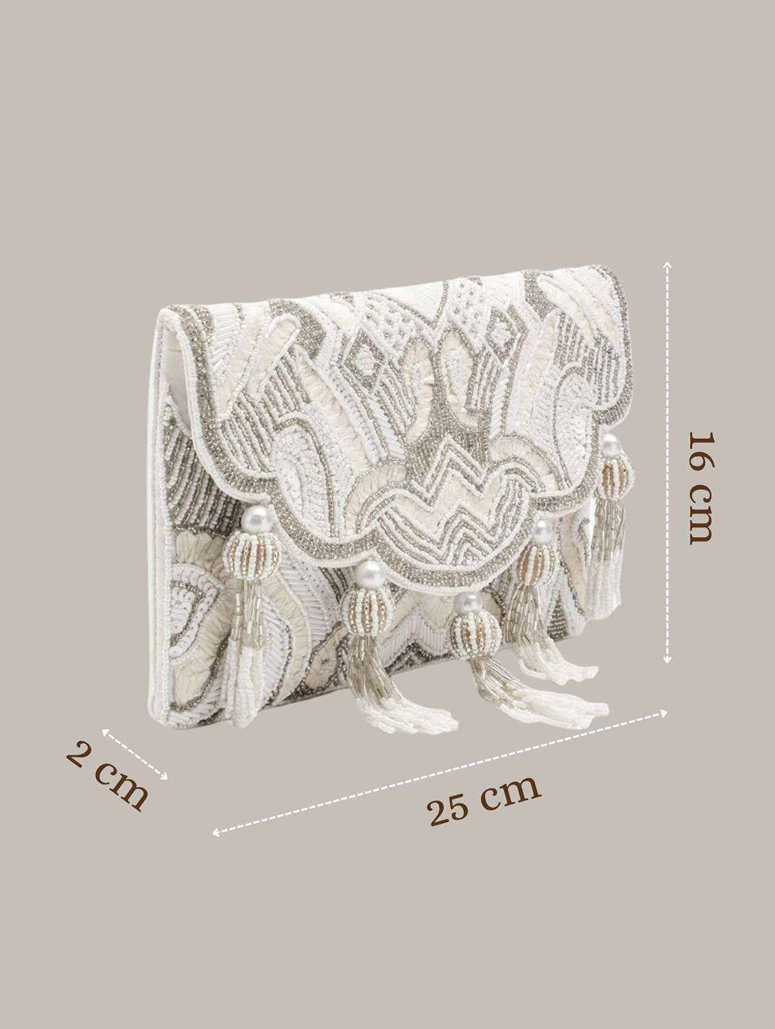 embellished sling bag with tassels and chain - 22145746 -  Standard Image - 3