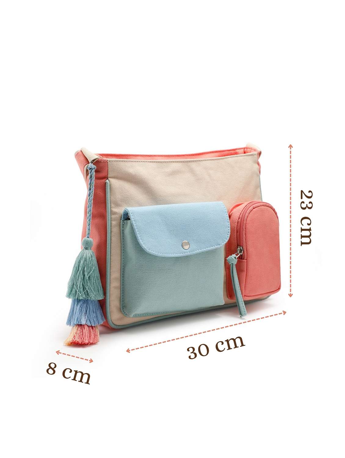 anekaant color blocked sling bag - 22145802 -  Standard Image - 3