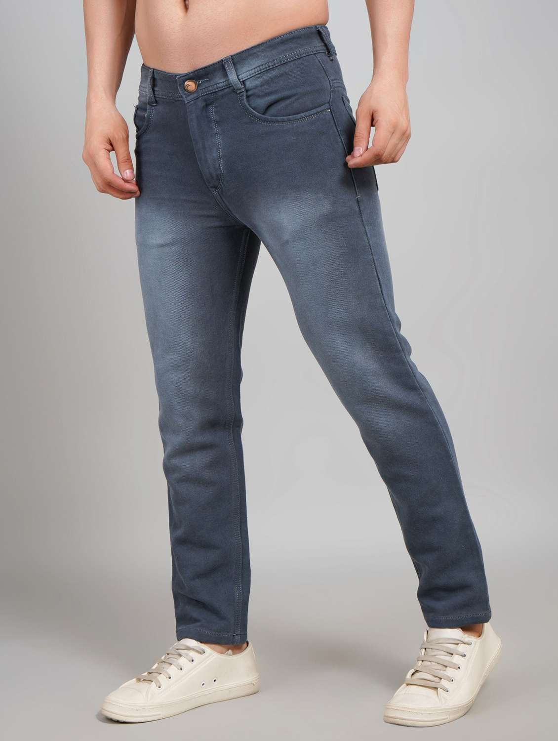 men washed mid rise slim fit jeans - 22145873 -  Zoom Image - 0