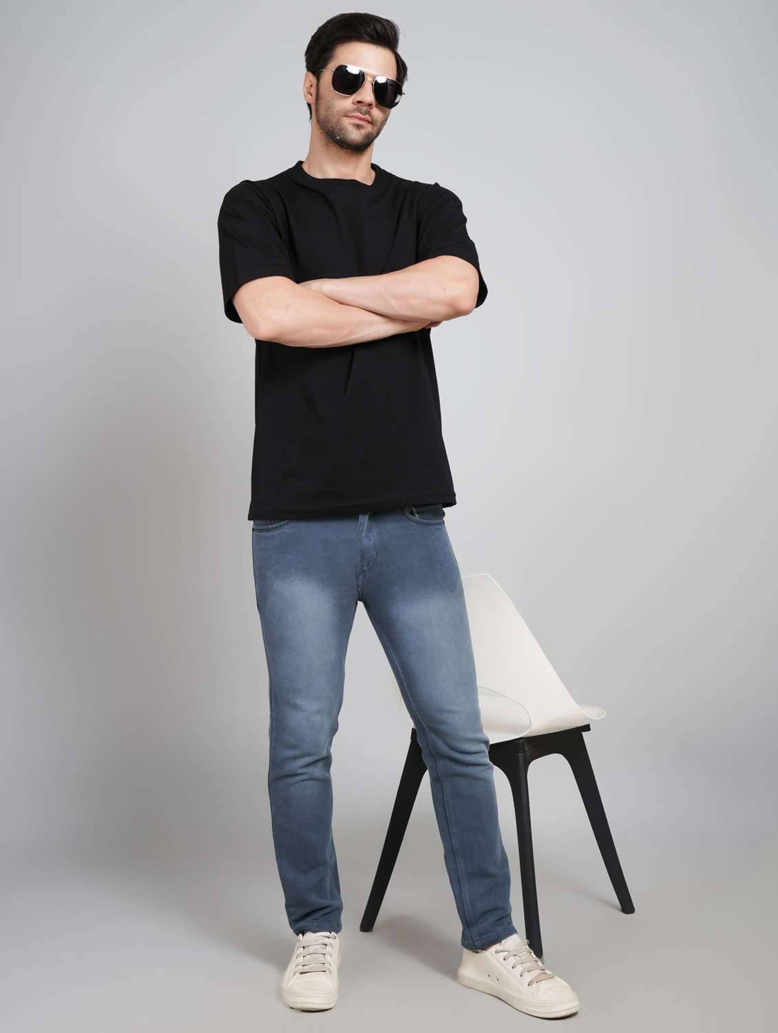 men washed mid rise slim fit jeans - 22145873 -  Standard Image - 3