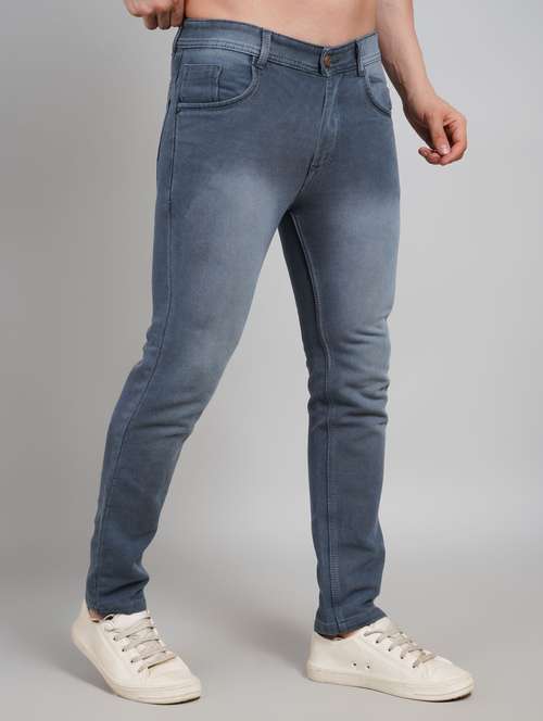 men washed mid rise slim fit jeans - 22145874 -  Standard Image - 0
