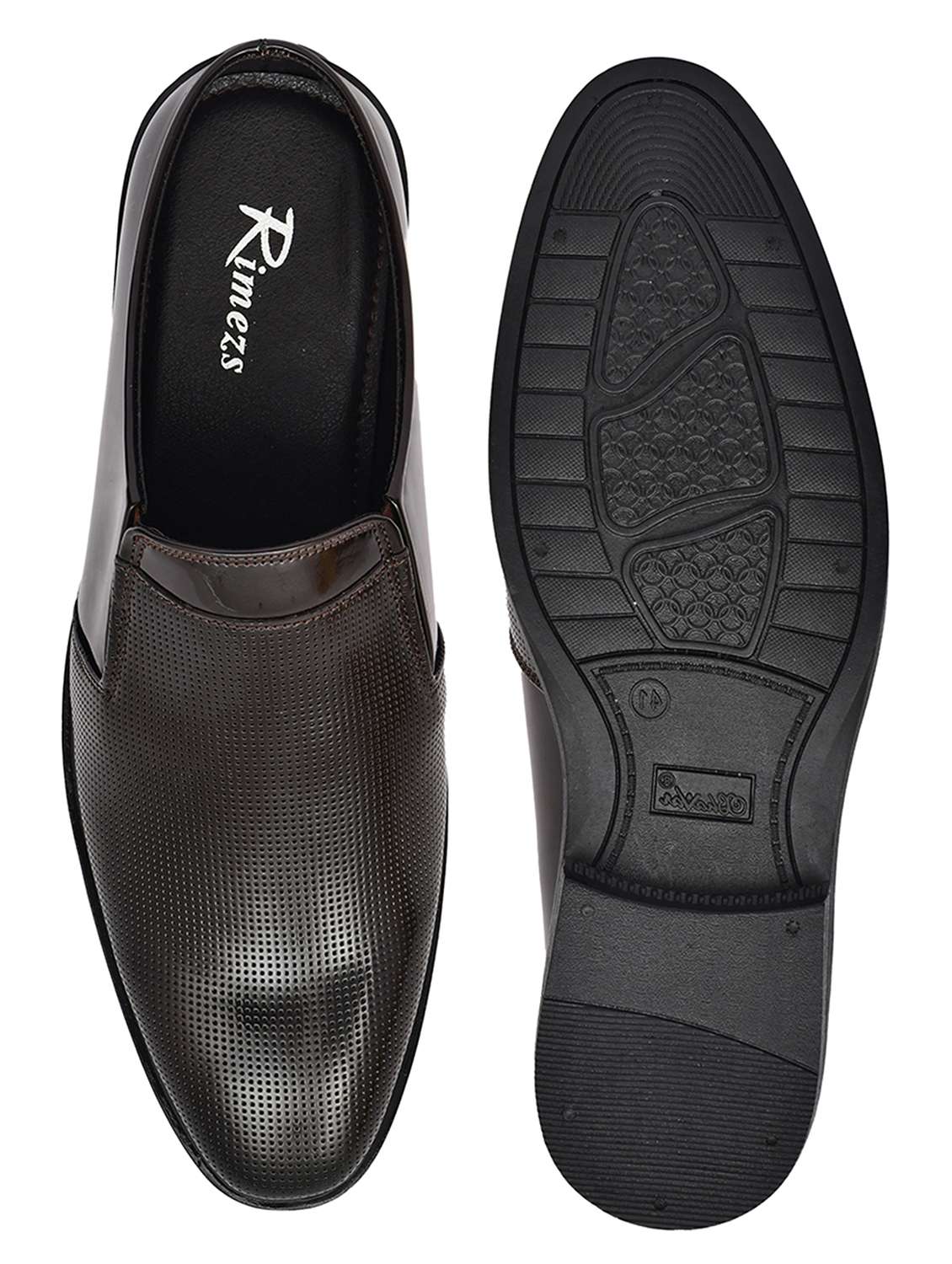 men textured slip on casual shoes - 22146044 -  Standard Image - 5