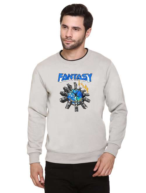 men front print long sleeve regular fit sweatshirt - 22146051 -  Standard Image - 0