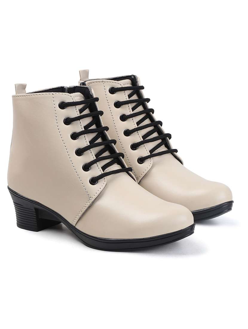 women solid lace up boot - 22146125 -  Standard Image - 3