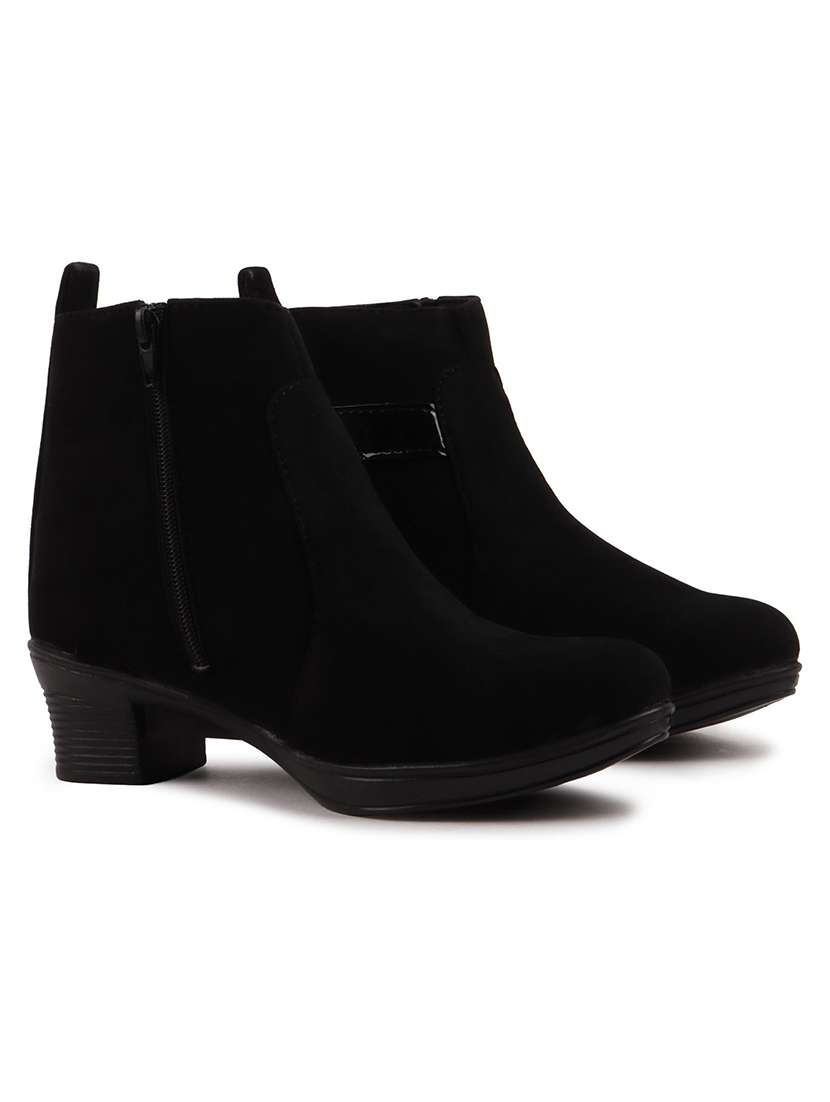 women solid slip on boot - 22146126 -  Standard Image - 3