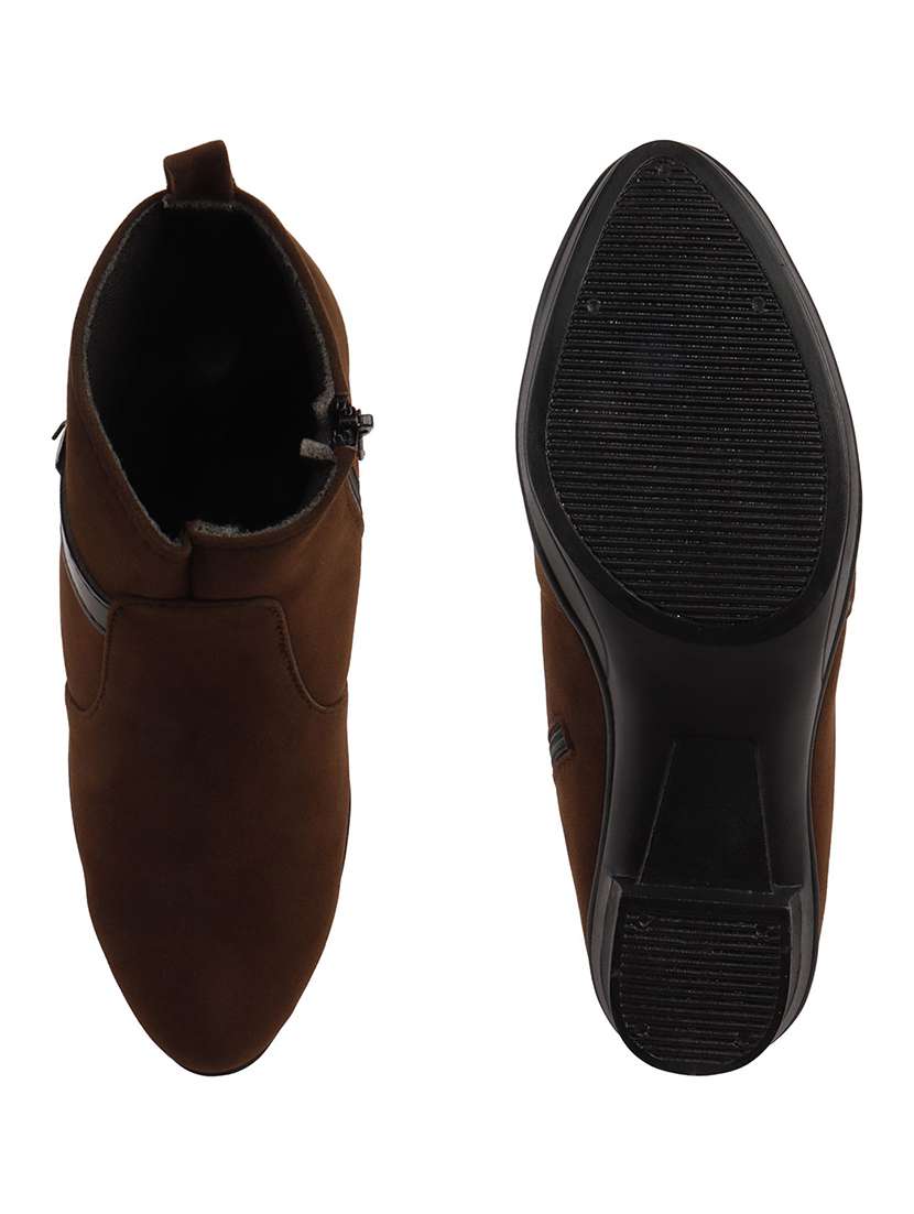 women solid slip on boot - 22146127 -  Standard Image - 5