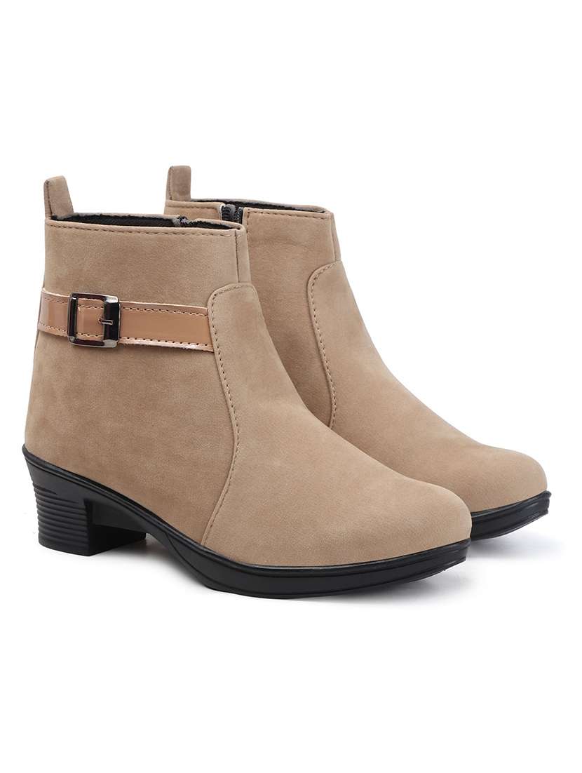 women solid slip on boot - 22146128 -  Standard Image - 3