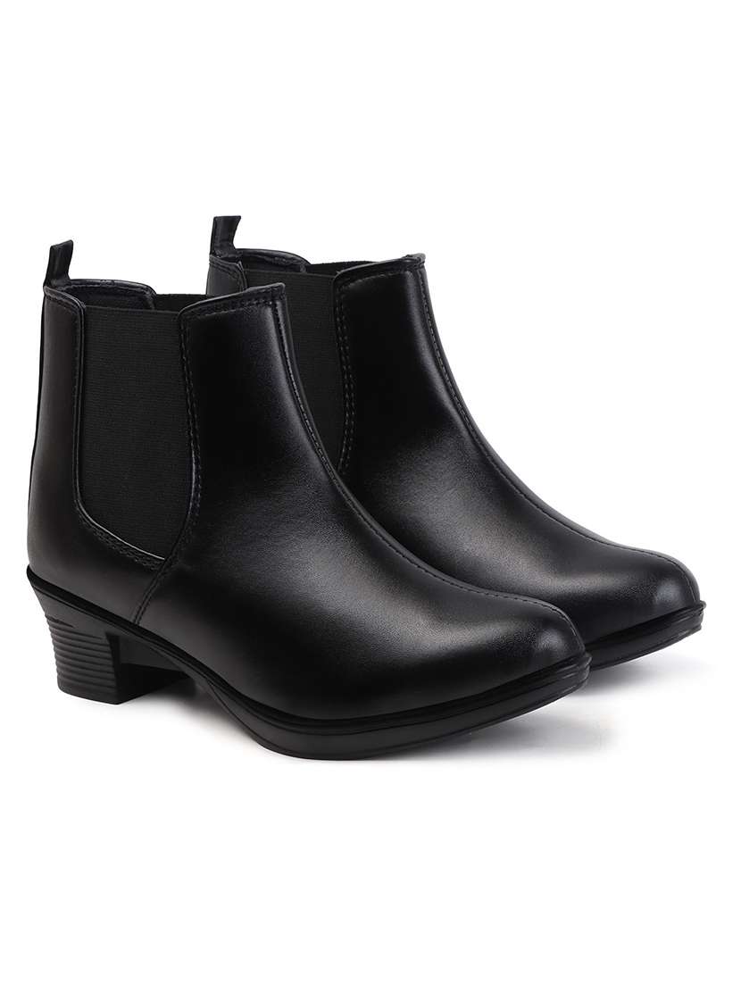 women solid slip on boot - 22146129 -  Standard Image - 3