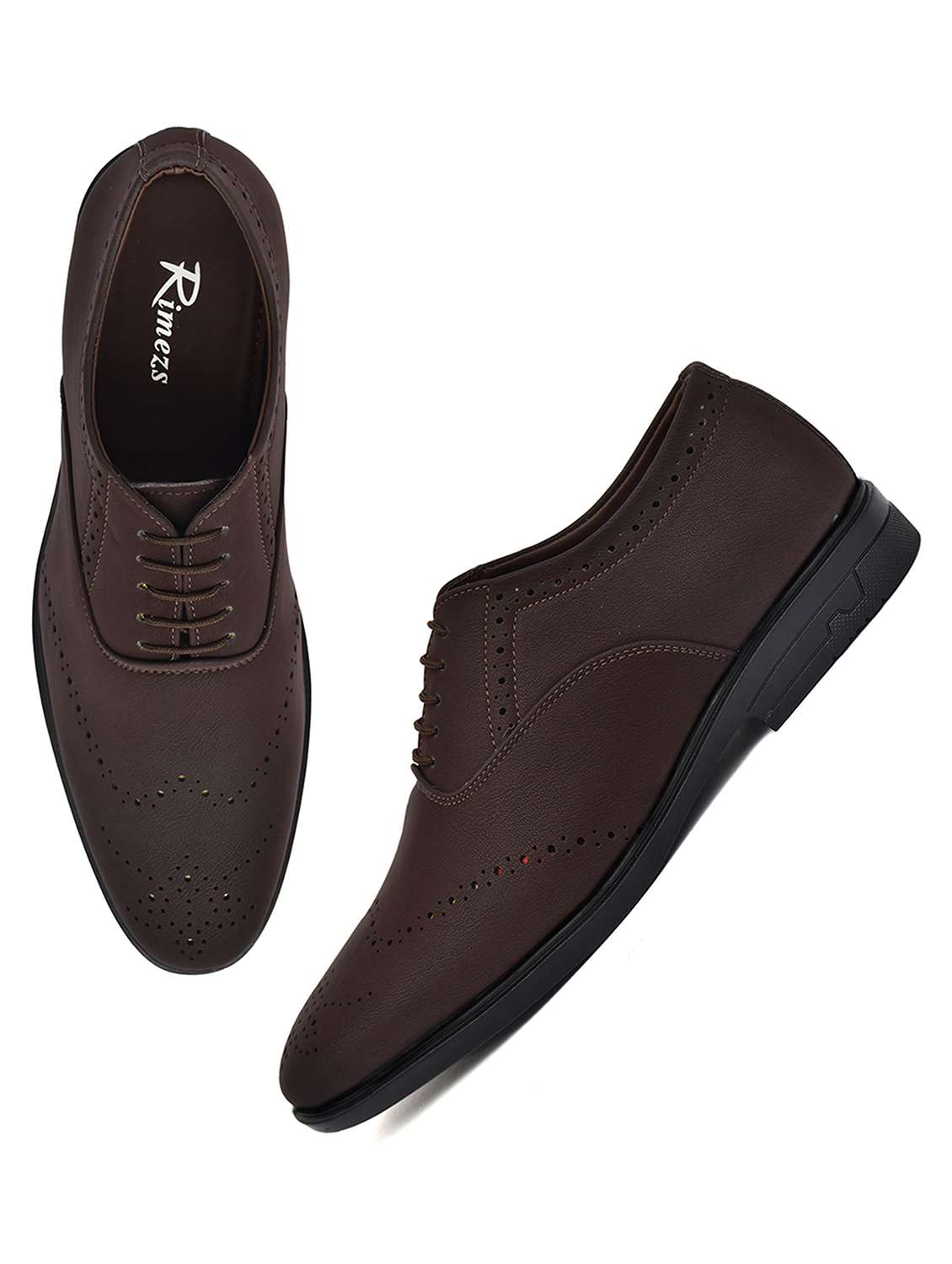 men brown lace-up brouge - 22146139 - Standard Image - 3