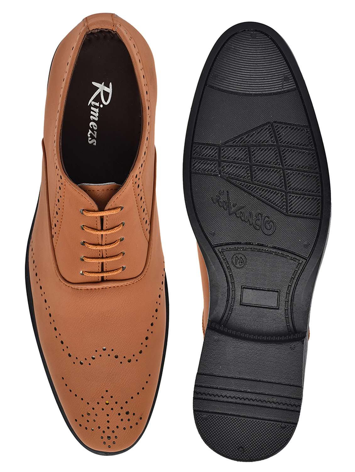 men tan lace-up brouge - 22146140 -  Standard Image - 5