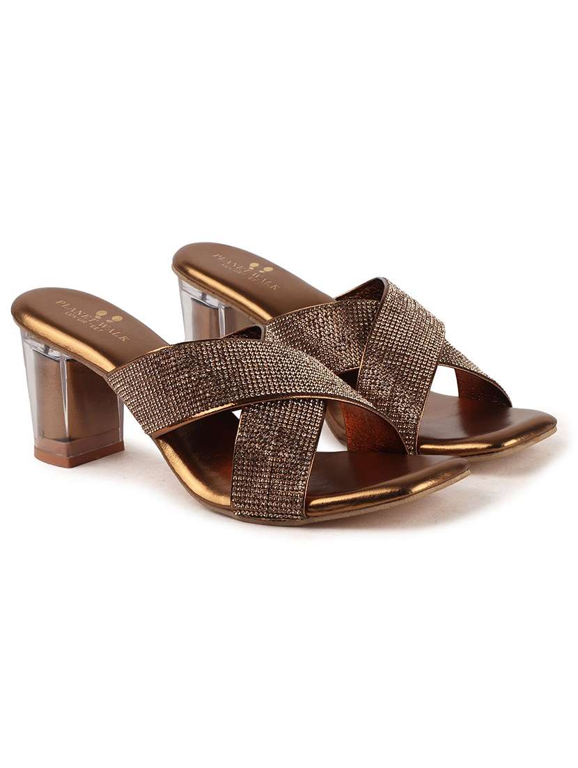 women copper slip on sandal - 22146143 -  Standard Image - 3