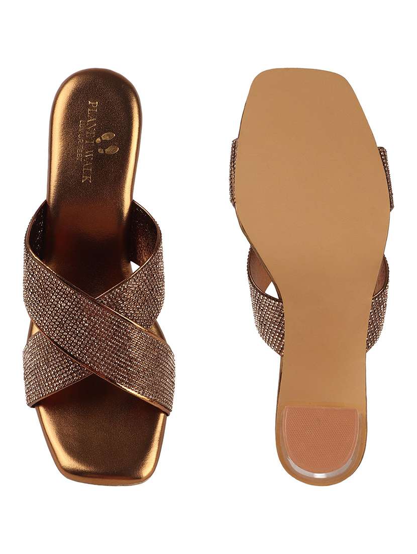women copper slip on sandal - 22146143 -  Standard Image - 5
