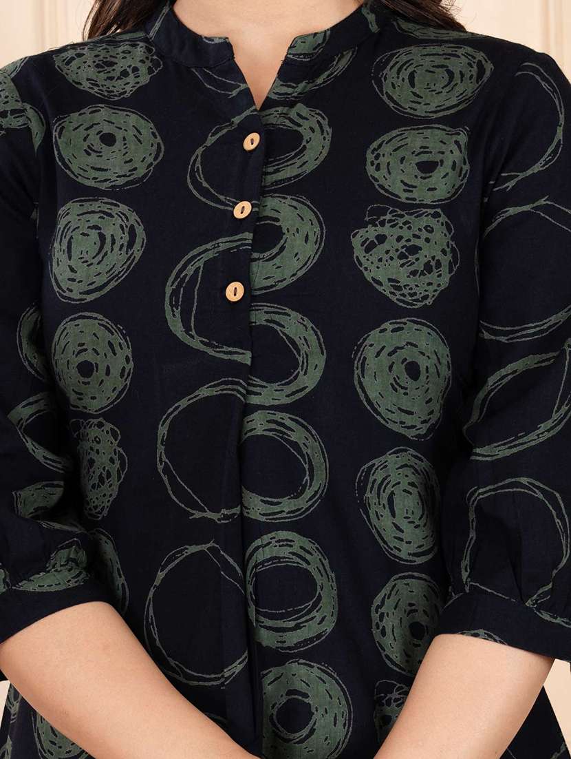 women printed three quarter sleeve ethnic top - 22146144 - Standard Image - 5