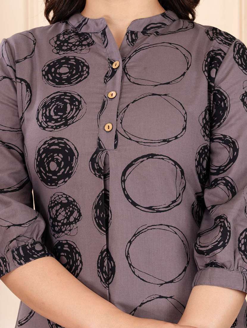 women printed three quarter sleeve ethnic top - 22146145 - Standard Image - 5