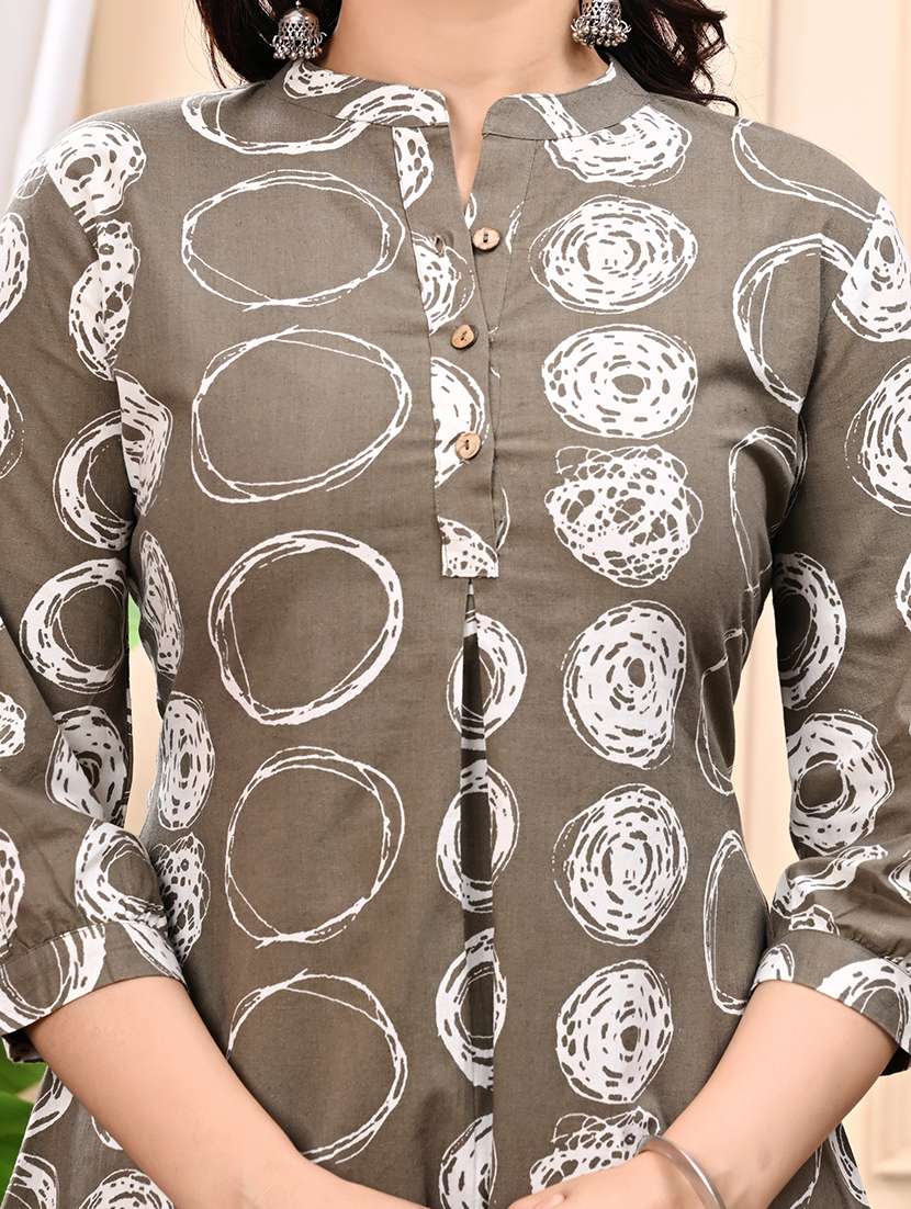 women printed three quarter sleeve ethnic top - 22146148 - Standard Image - 5