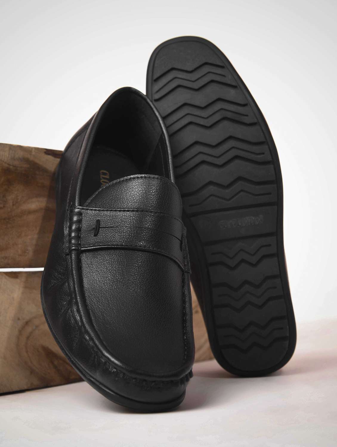 men black slip on loafer - 22146248 -  Zoom Image - 0