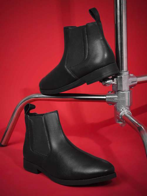 men black slip on low ankle boot - 22146256 -  Standard Image - 0