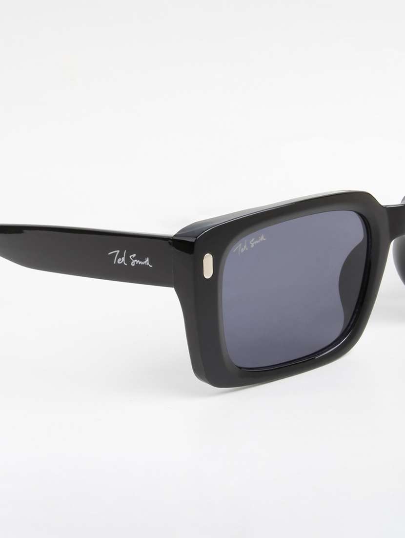 ted smith unisex  square black sunglasses with uv protected lenses - 22146507 -  Standard Image - 5