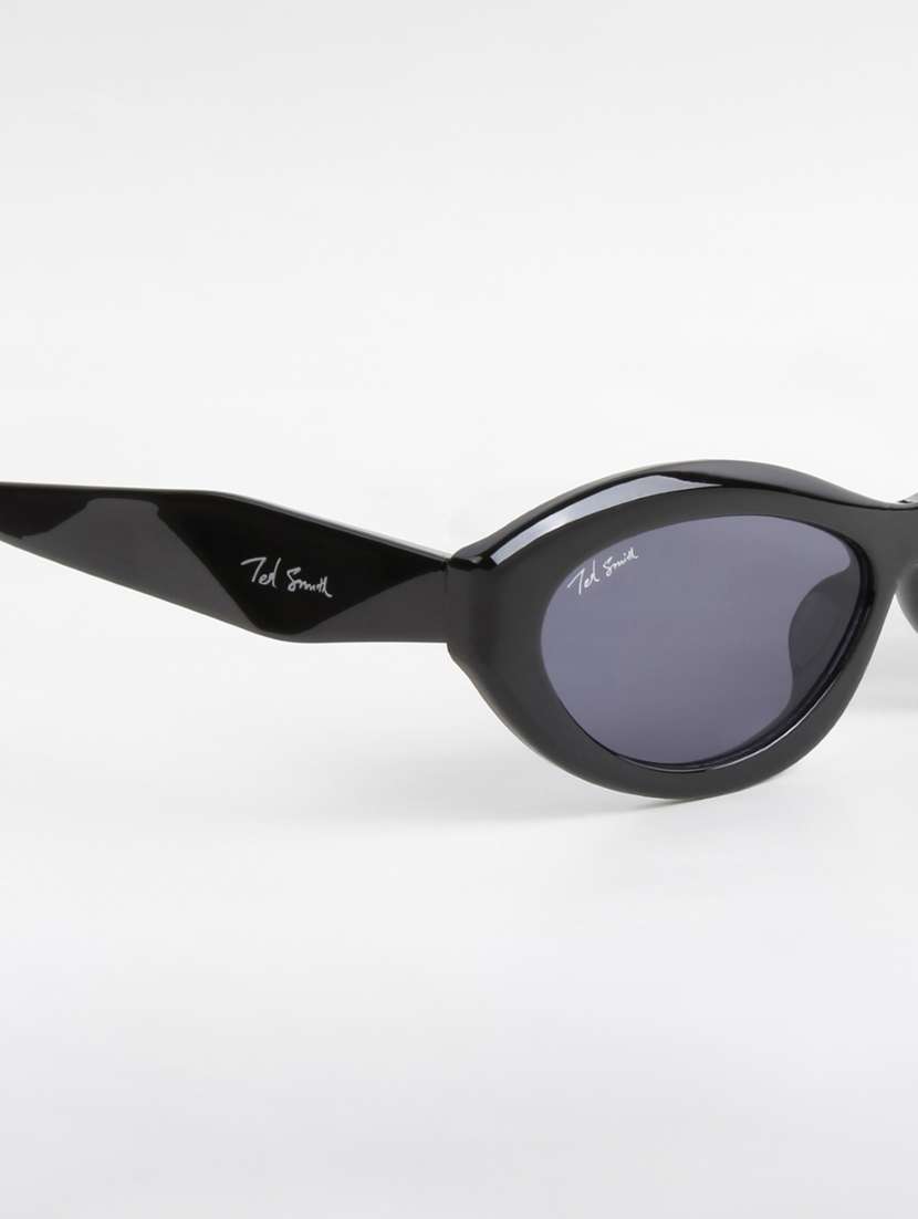 ted smith unisex cat eye black sunglasses with uv protected lenses - 22146523 -  Standard Image - 5