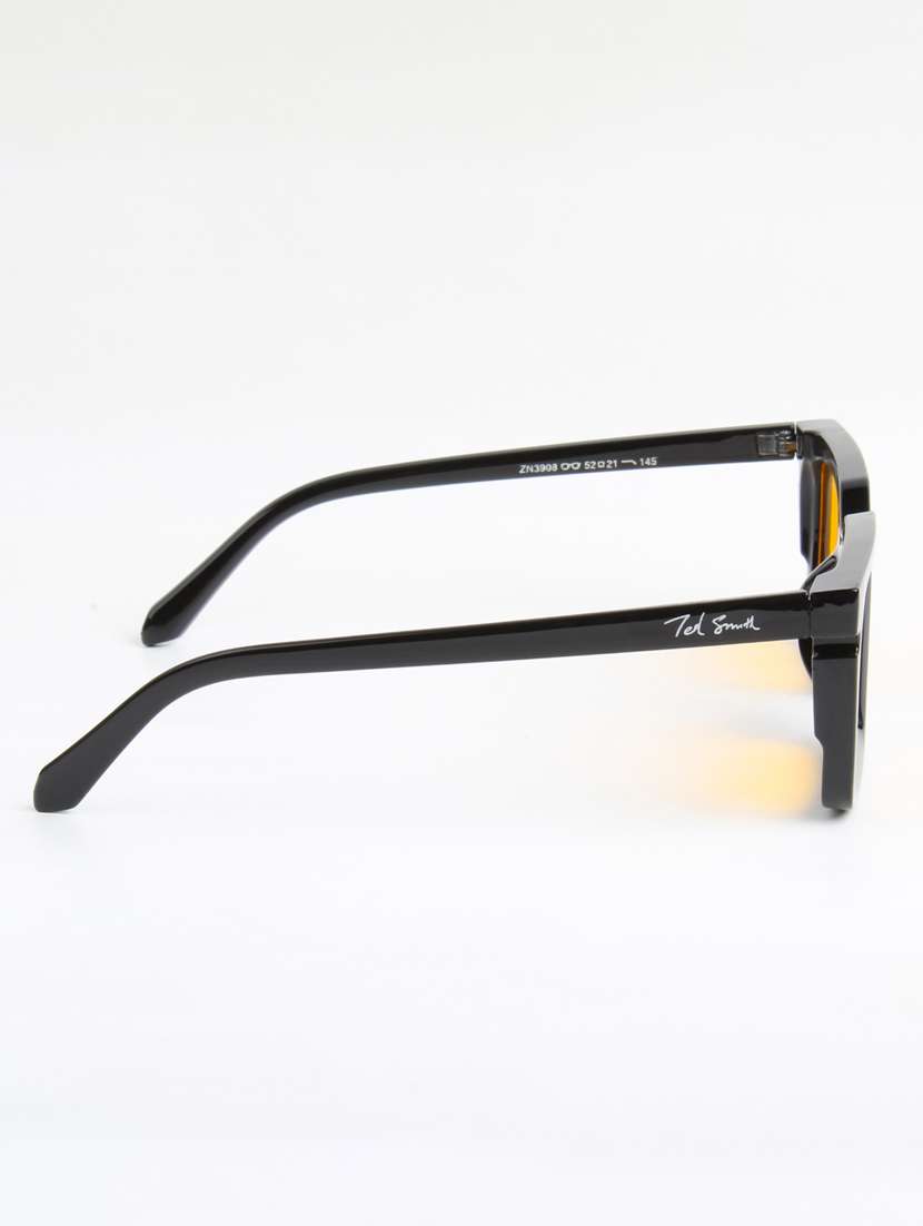 ted smith unisex rectangle black sunglasses with uv protected lenses - 22146530 - Standard Image - 3