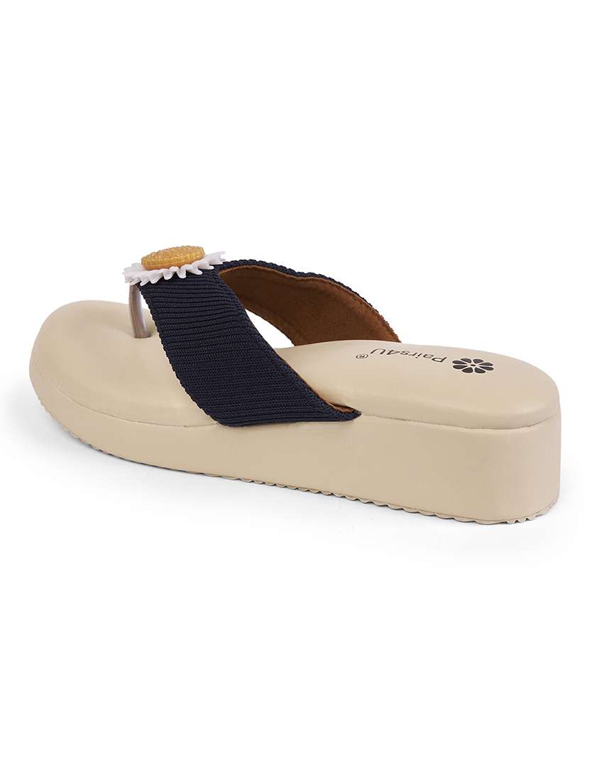 women textured open toe platform wedges - 22146552 - Standard Image - 3