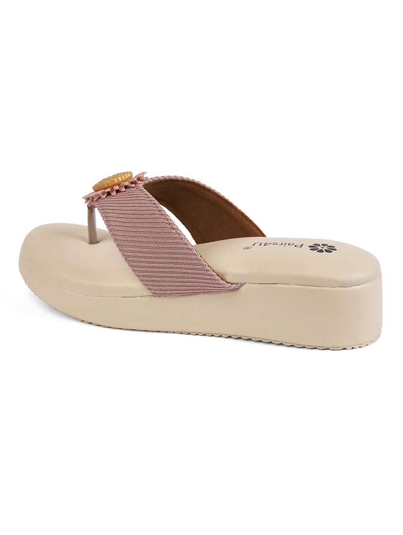women textured open toe platform wedges - 22146554 - Standard Image - 3