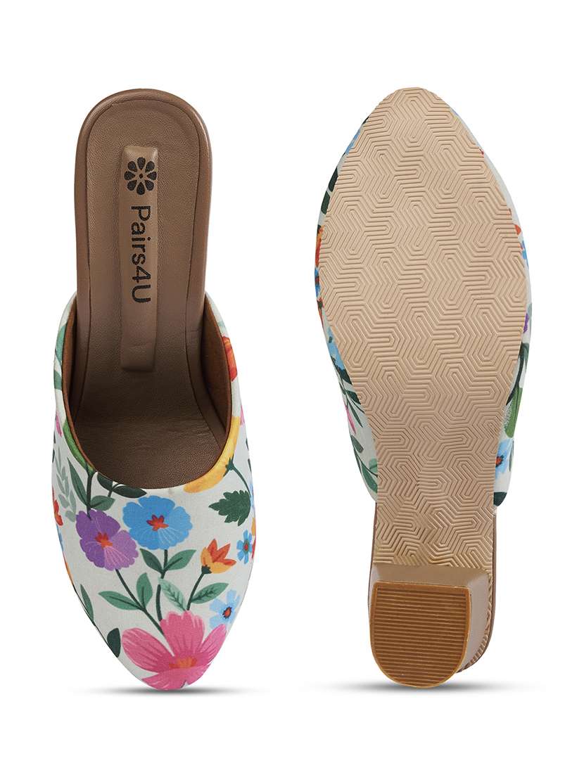 women floral printed slip on mules - 22146558 -  Standard Image - 5