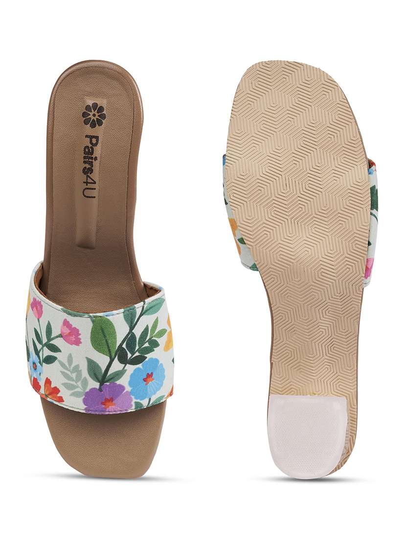 women floral printed slip on sandal - 22146561 -  Standard Image - 5
