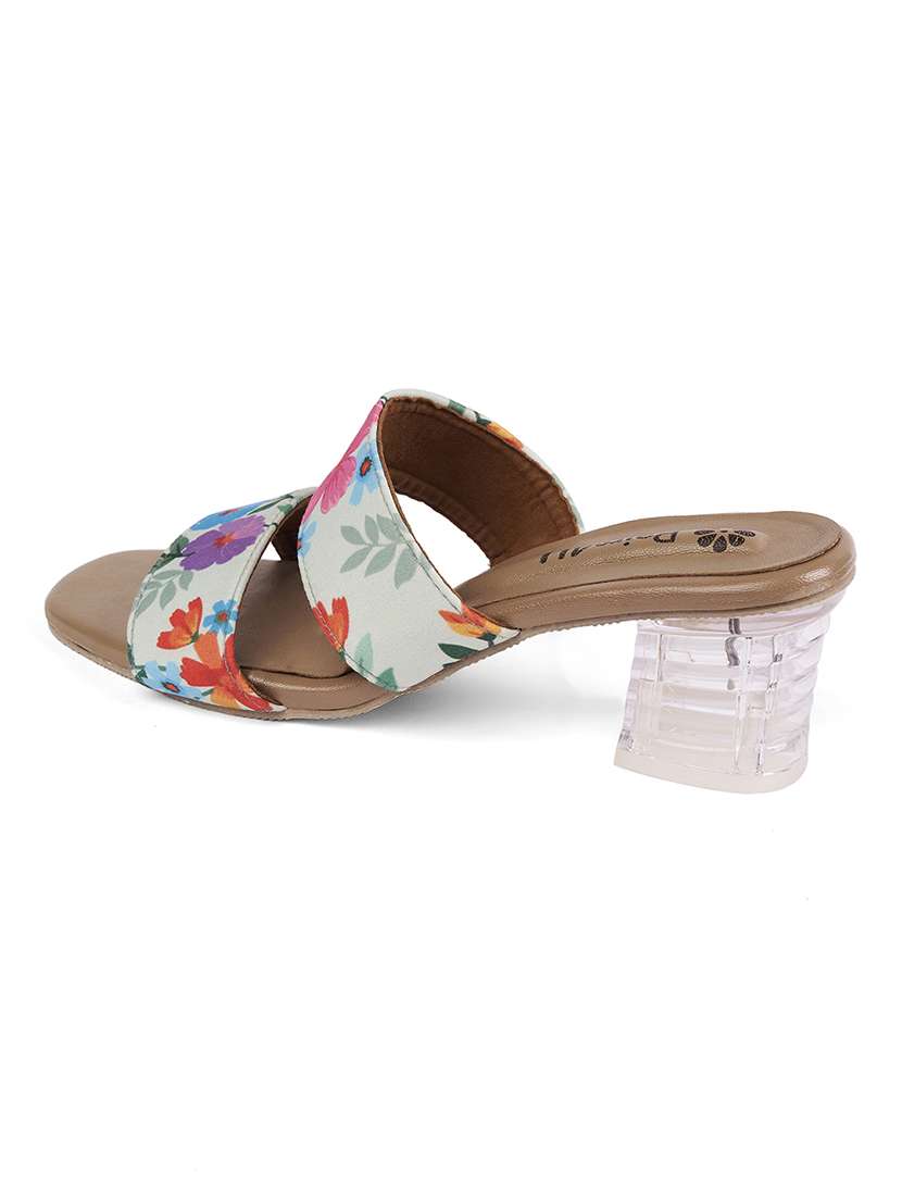 women floral printed slip on sandal - 22146564 -  Standard Image - 3