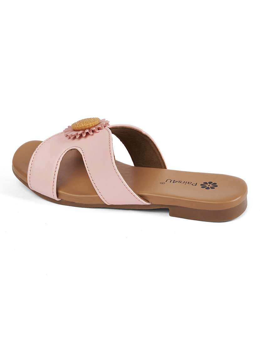 women pink slip on sandal - 22146574 -  Standard Image - 3
