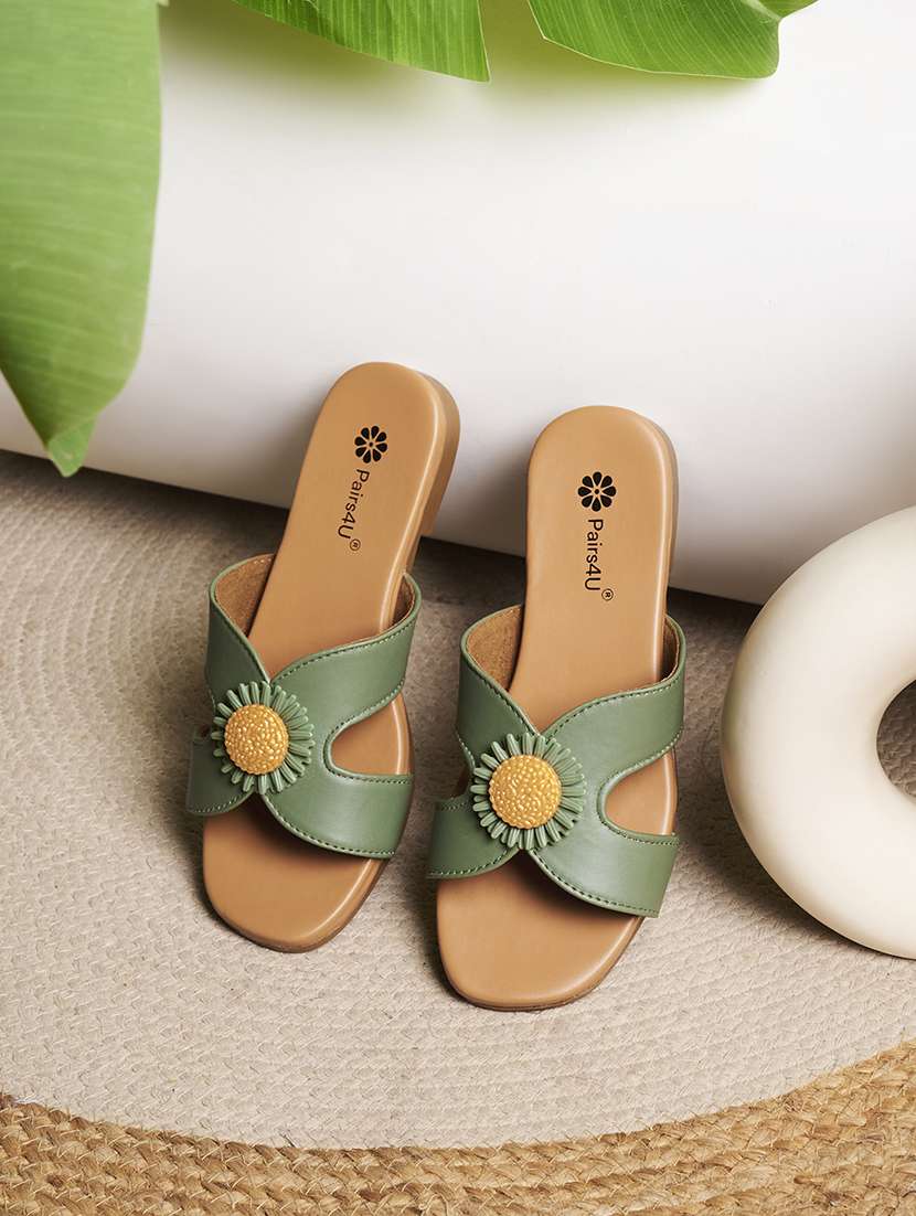 women green slip on sandal