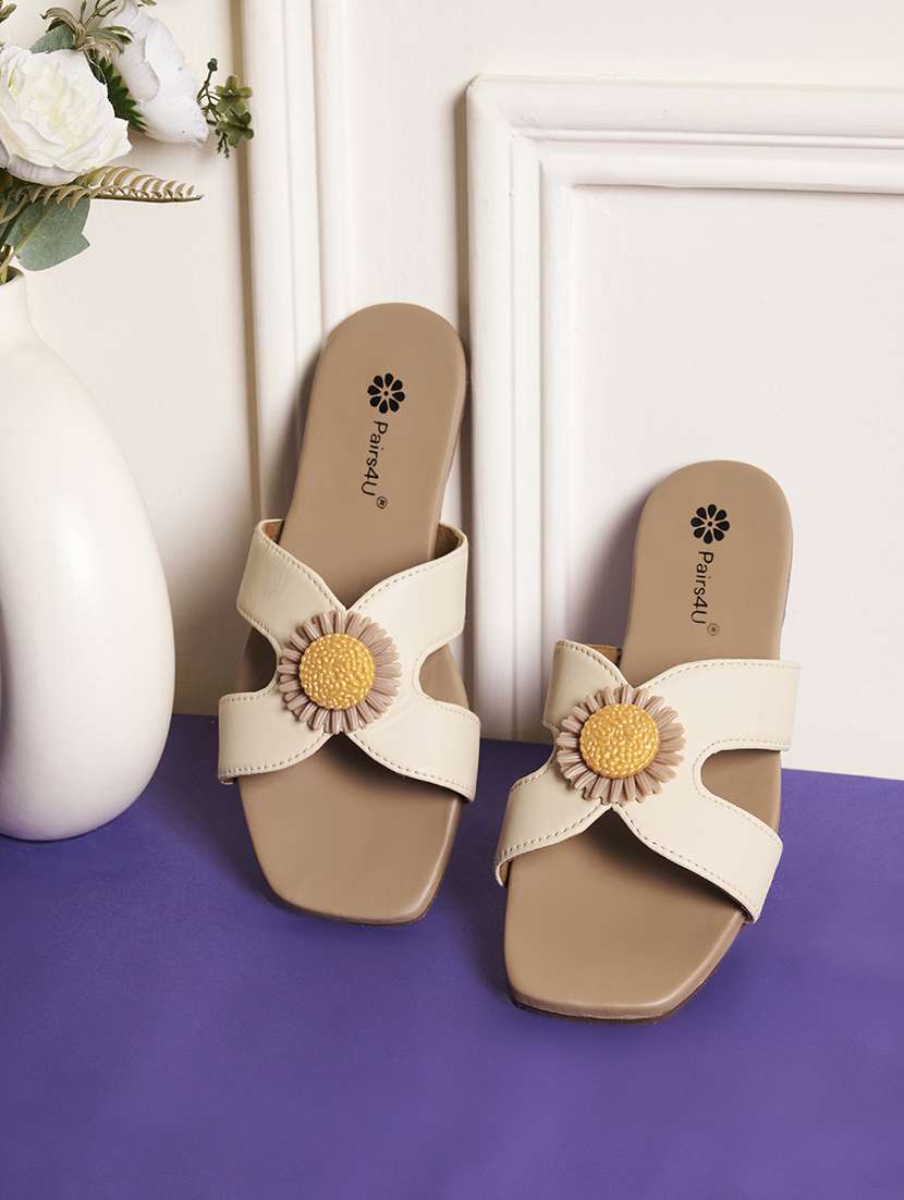 women off white slip on sandal - 22146577 - Zoom Image - 0