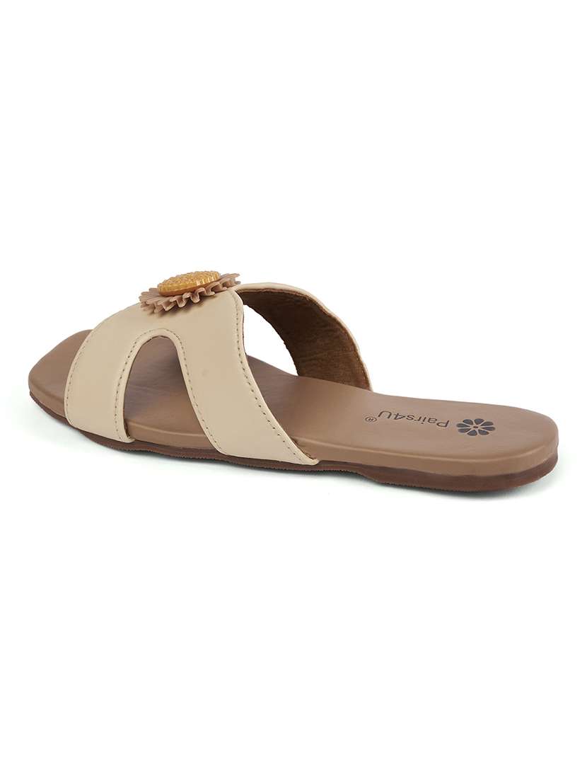 women off white slip on sandal - 22146577 - Standard Image - 3