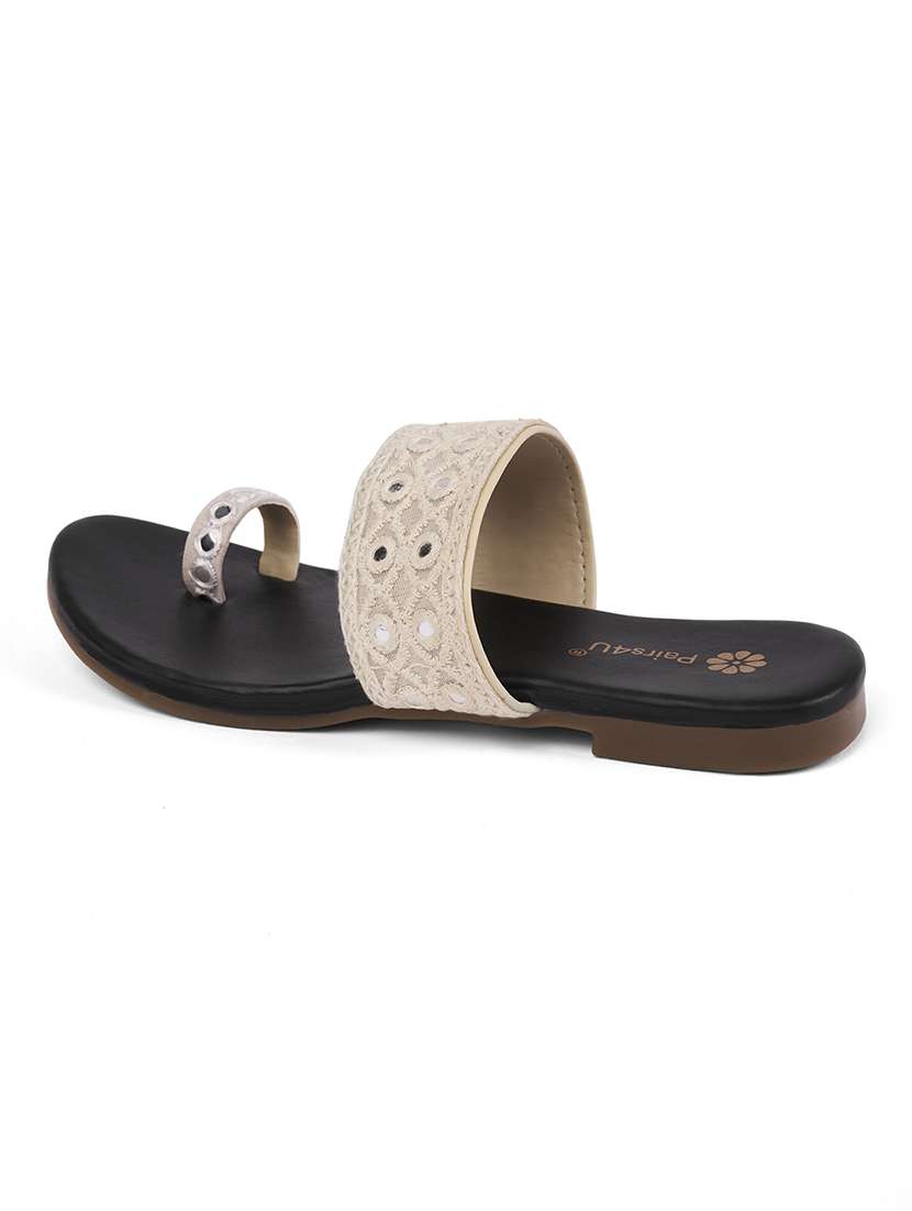 women white one toe sandal - 22146579 - Standard Image - 3