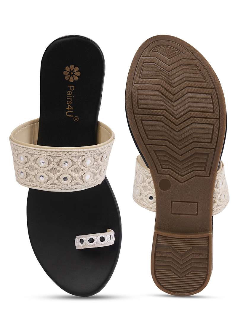 women white one toe sandal - 22146579 - Standard Image - 5