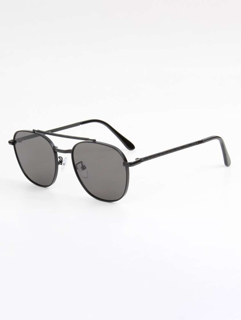 ted smith unisex aviator black sunglasses with uv protected lenses - 22146603 -  Standard Image - 3