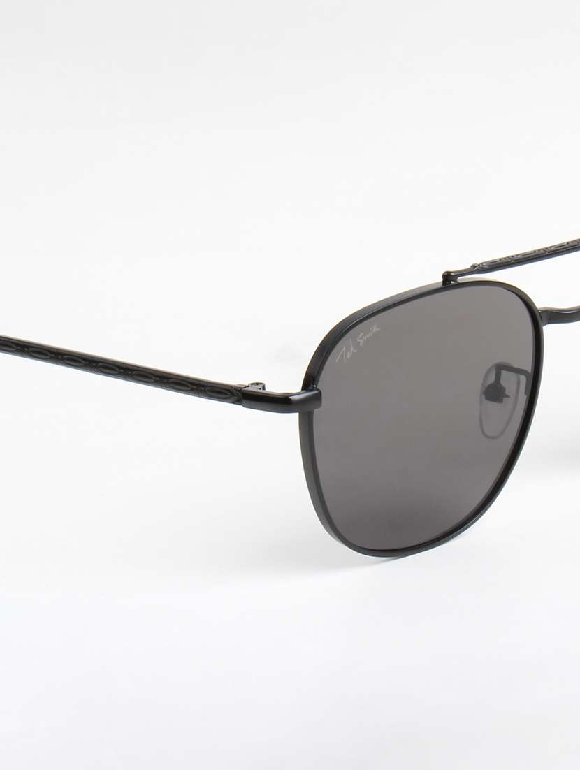ted smith unisex aviator black sunglasses with uv protected lenses - 22146603 -  Standard Image - 5