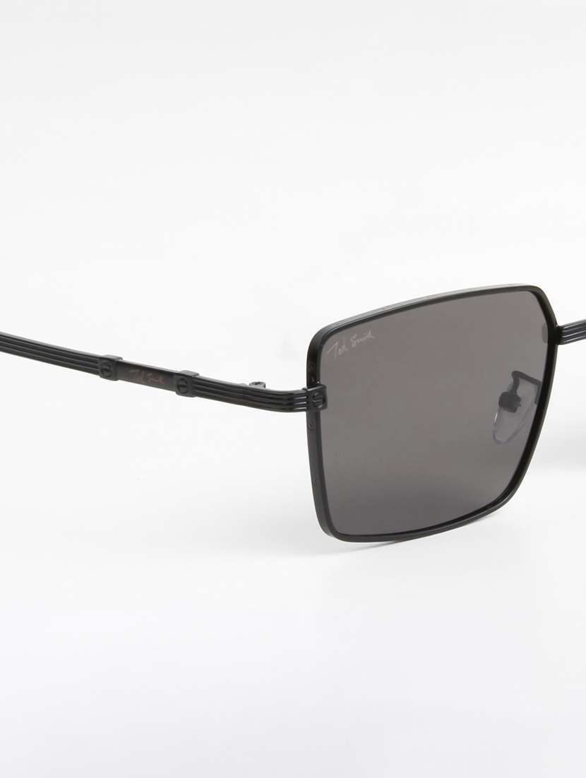 ted smith unisex square black sunglasses with uv protected lenses - 22146610 -  Standard Image - 5