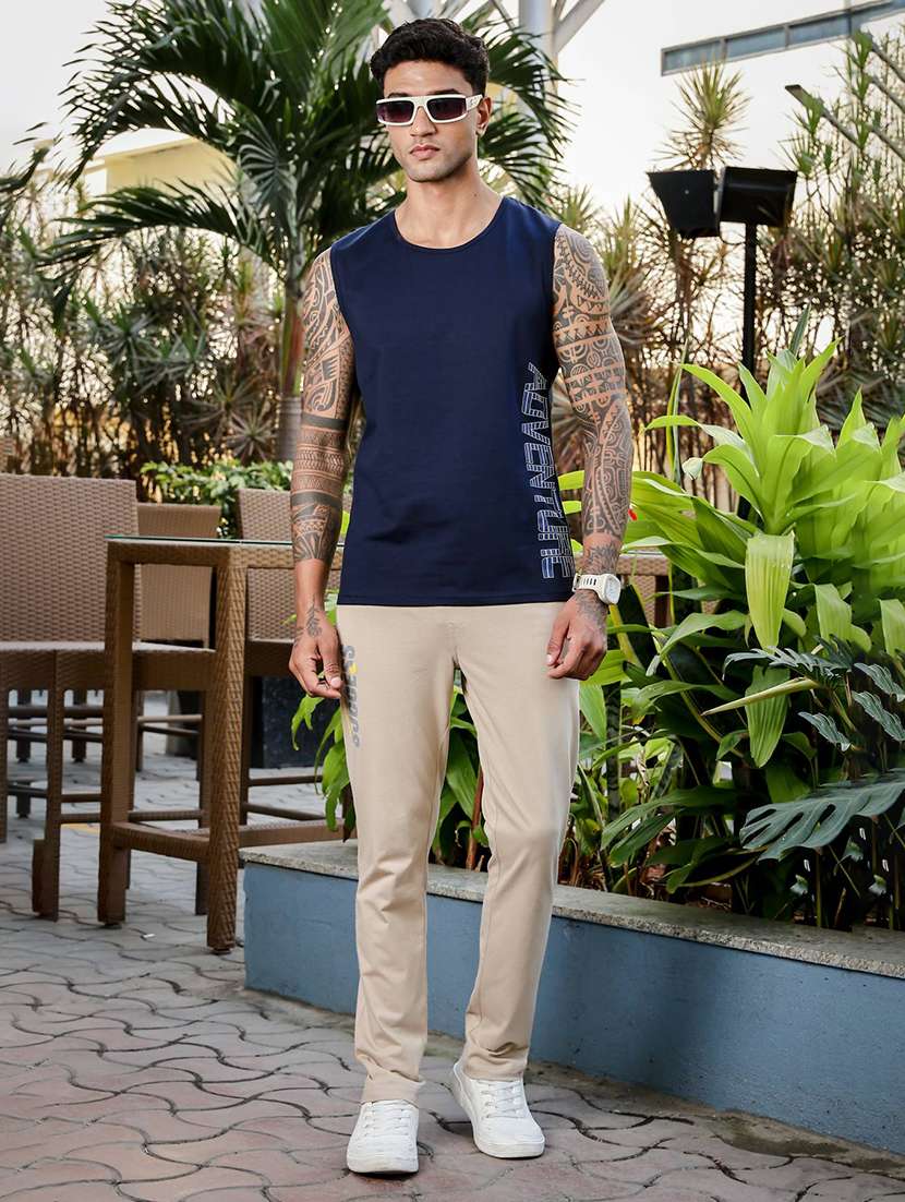 men typographic sleeveless vest - 22146622 -  Standard Image - 5